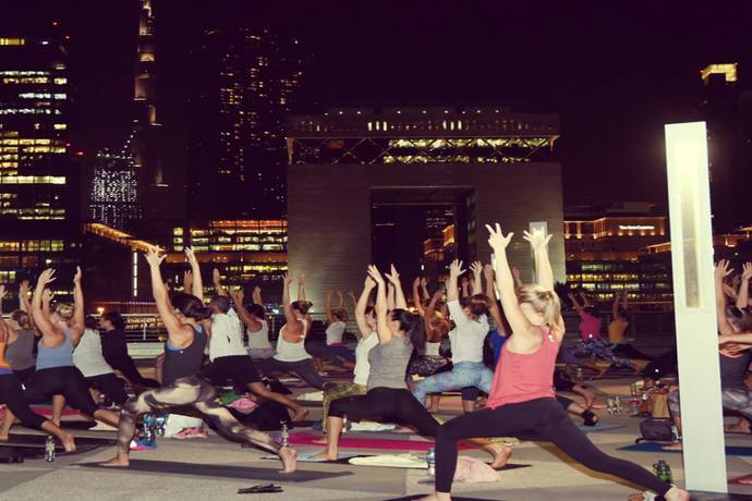 rooftop yoga in Dubai