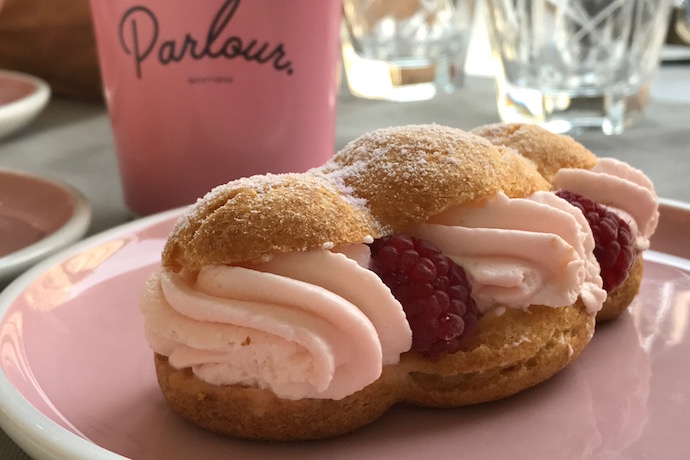 Rose and Raspberry Éclair at Parlour Dubai