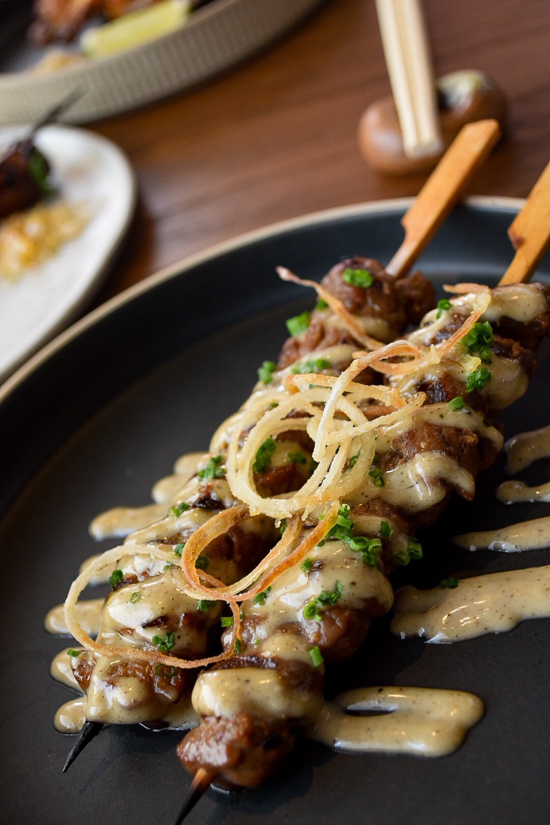 33. Angus beef with truffle mayo kushiyaki Reif Japanese Kushiyaki