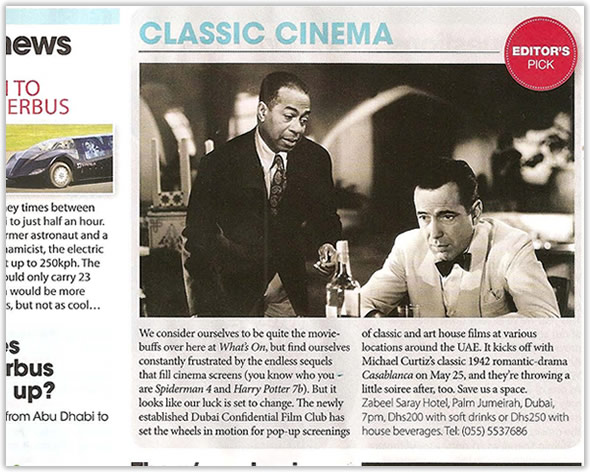 Dubai Confidential Film Club Review
