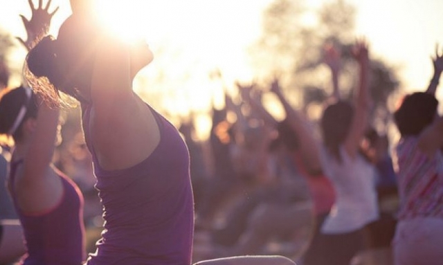 yoga on the beach