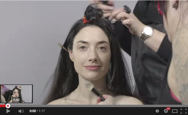 100 years of beauty in a video