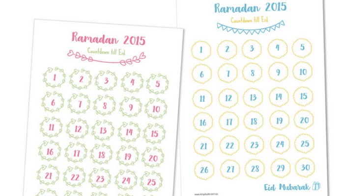 Ramadan countdown calendar