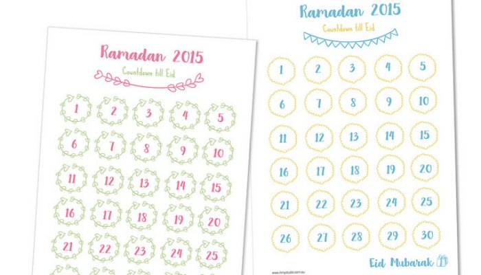 Ramadan countdown calendar