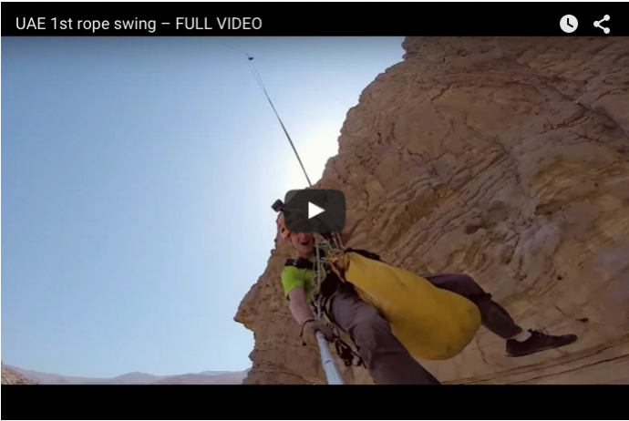 VIDEO FIRST ROPE SWING IN THE UAE