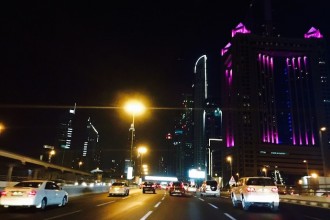 Driving on SZR Dubai