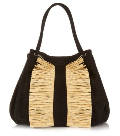 Chachacha raffia trimmed canvas tote by Sanayi 313