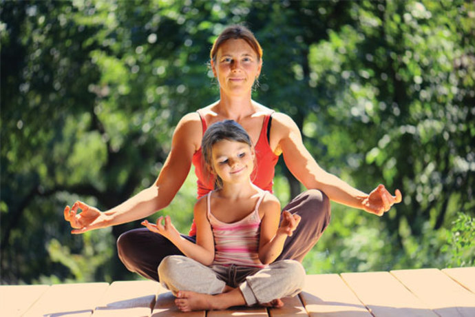 Mother and Daughter Yoga