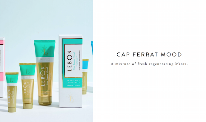 Lebon organic toothpaste Cap Ferrat Mood