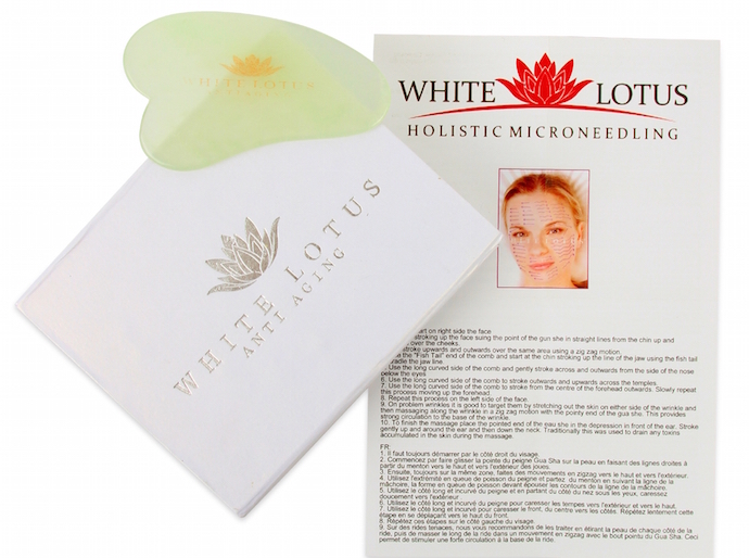 White Lotus Jade Gua Sha