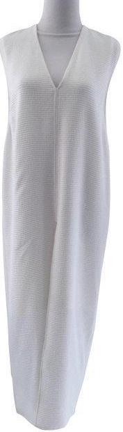 Brand New Helmut Lang Raze Drape Midi Dress Optic White with TAGS in Size US 2.